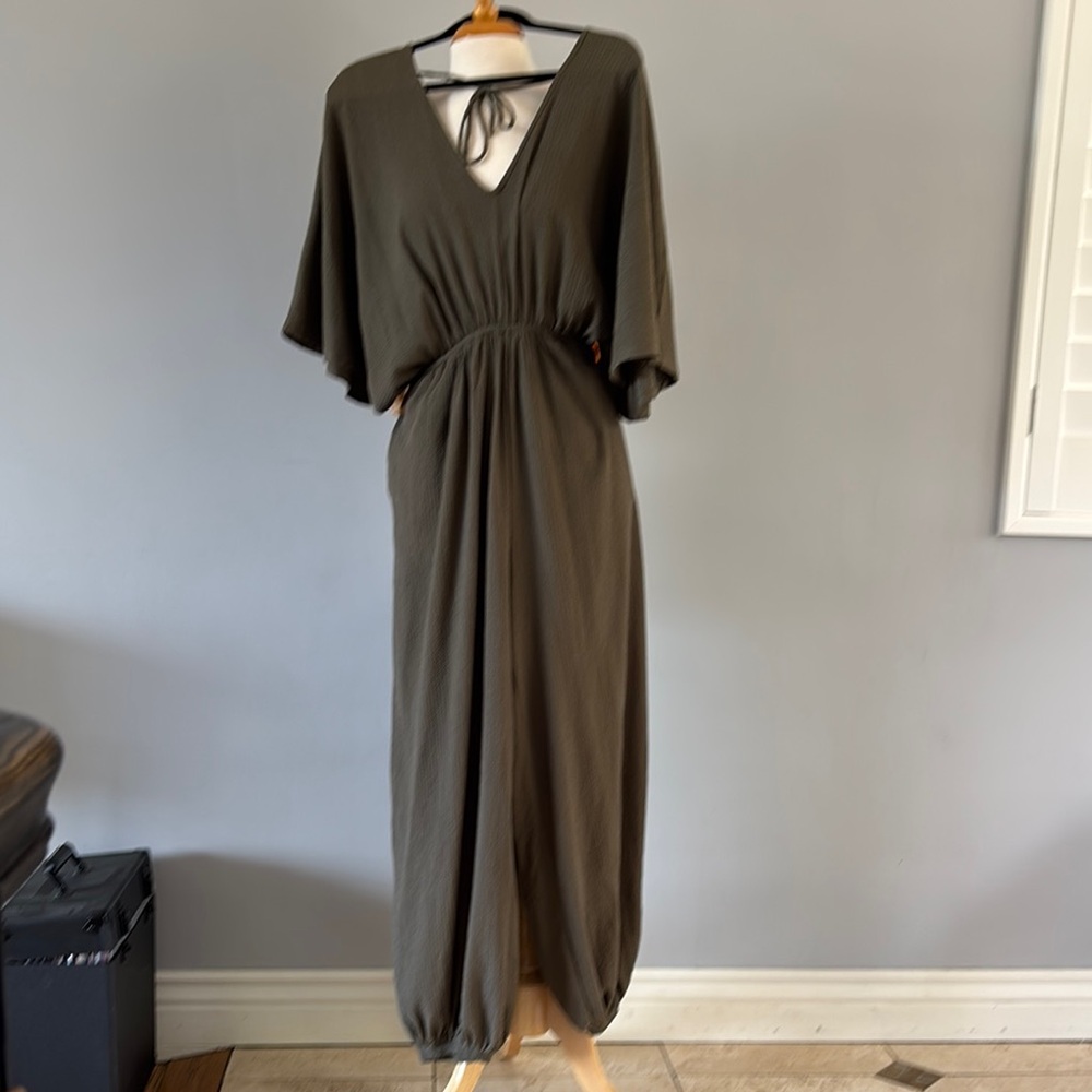Free People Olive Jumpsuit